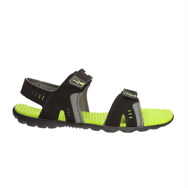 Silicis Buck DP Sandals, black-lime punch-steel gray, extralarge-IND