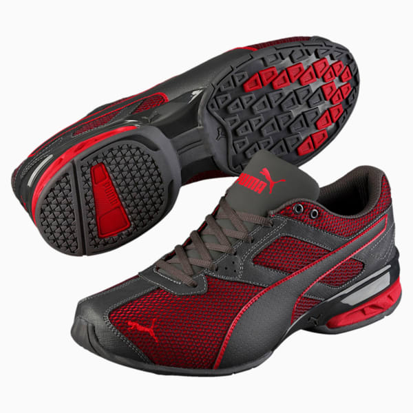 Tazon 6 Mesh Men's Shoes, Asphalt-High Risk Red, extralarge-IND