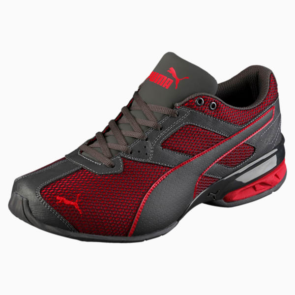 Tazon 6 Mesh Men's Shoes, Asphalt-High Risk Red, extralarge-IND