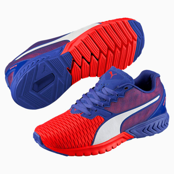 IGNITE Dual Women's Running Shoes, Red Blast-Royal Blue, extralarge-IND