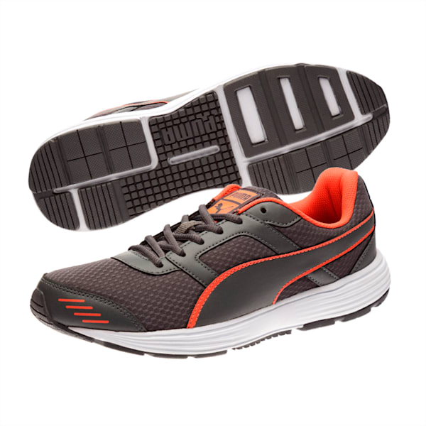 Harbour Men's Running Shoes, Asphalt-Red Blast, extralarge-IND