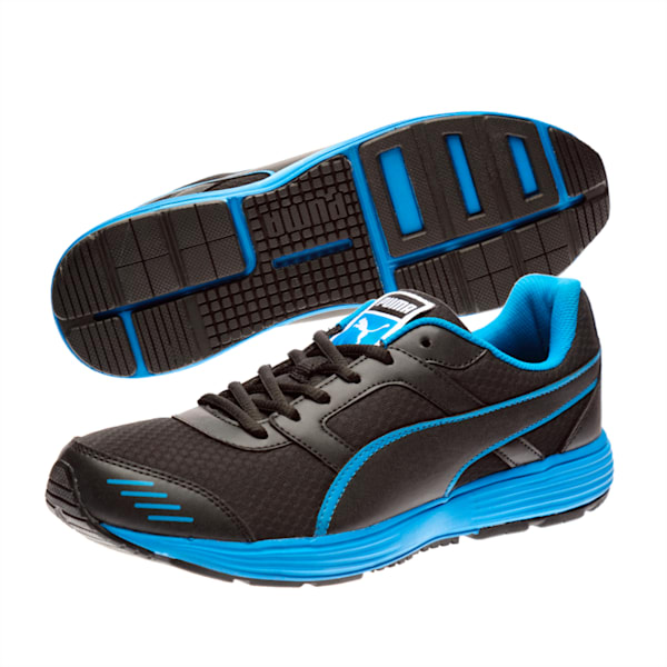 Harbour Fashion DP Running Shoes, Puma Black-Electric Blue Lemonade, extralarge-IND
