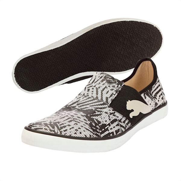 Lazy Slip On Graphic DP, black-gray violet-white, extralarge-IND