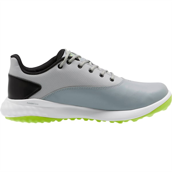 GRIP FUSION Men’s Golf Shoes, Quarry-Acid Lime-Puma Black, extralarge
