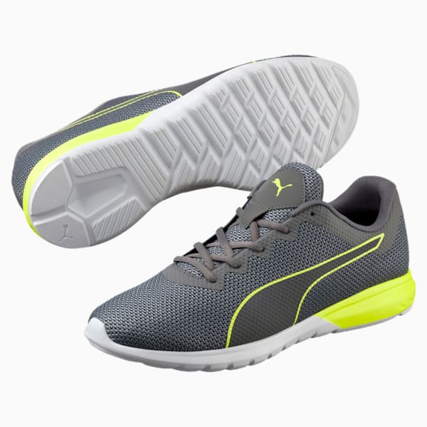 Vigor Men’s Running Shoes, QUIET SHADE-Safety Yellow, extralarge-IND