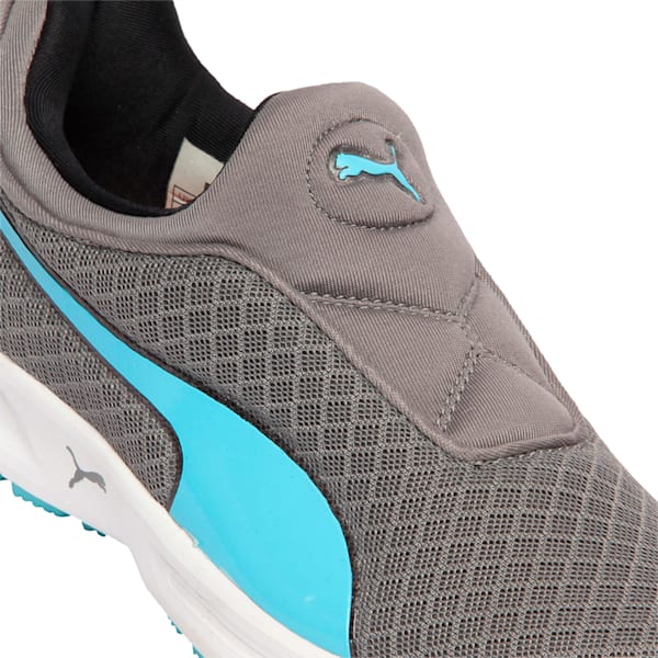 Burst Slipon IDP Women's Walking Shoes, QUIETSHADE-Blk-NrgyTurquoise, extralarge-IND