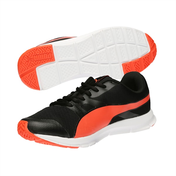PUMA Flexracer Kid's Shoes, Puma Black-Red Blast, extralarge-IND