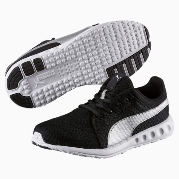 Carson Runner 400 Mesh Running Shoes JR, Puma Black-Puma Silver, extralarge