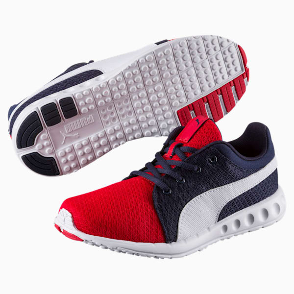 Carson Runner 400 Mesh Running Shoes JR, High Risk Red-Puma White, extralarge