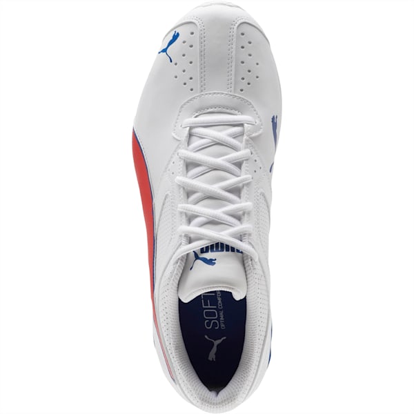 Tenis para correr Tazon 6 FM para hombre, Puma White-Galaxy Blue-High Risk Red, extralarge