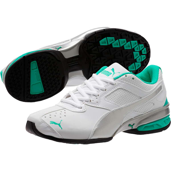 Tazon 6 FM Women's Sneakers, Puma White-Puma Silver-Electric Green, extralarge