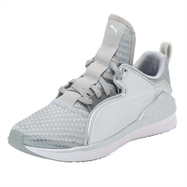 Fierce Lace Metallic Women's Training Shoes, Puma Silver-Puma White, extralarge-IND