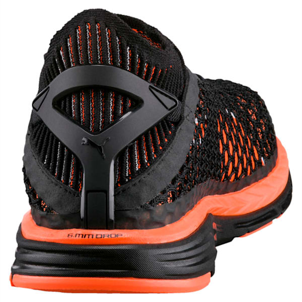 Speed IGNITE NETFIT Men's Running Shoes, Black-Shocking Orange-White, extralarge-IND