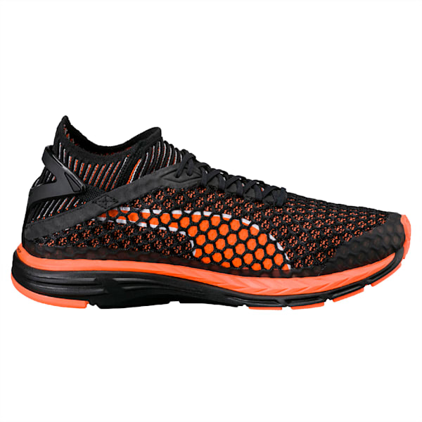 Speed IGNITE NETFIT Men's Running Shoes, Black-Shocking Orange-White, extralarge-IND