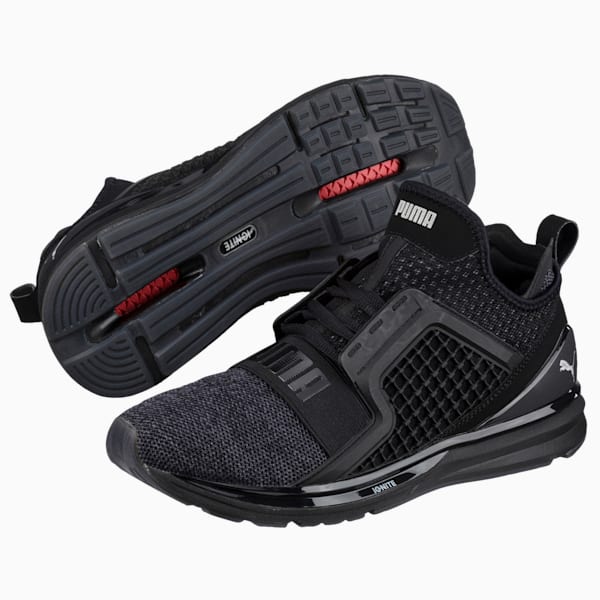 IGNITE Limitless Knit Men's Shoes, Puma Black-Puma Silver, extralarge-IND