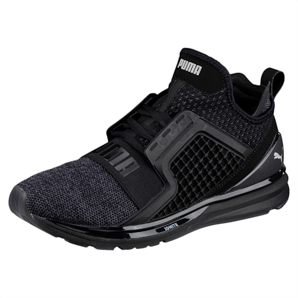 IGNITE Limitless Knit Men's Shoes, Puma Black-Puma Silver, extralarge-IND