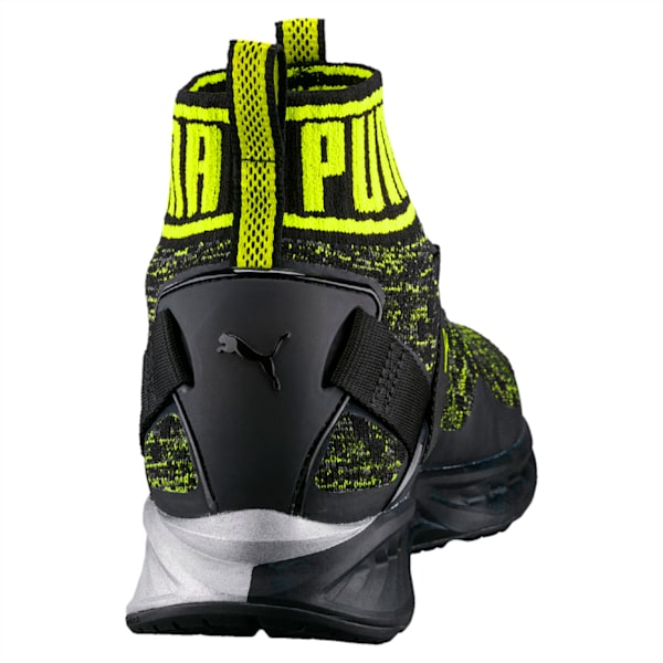 IGNITE evoKNIT NightCat Men's Shoes, Puma Black-QUIET SHADE-Nrgy Yellow, extralarge-IND