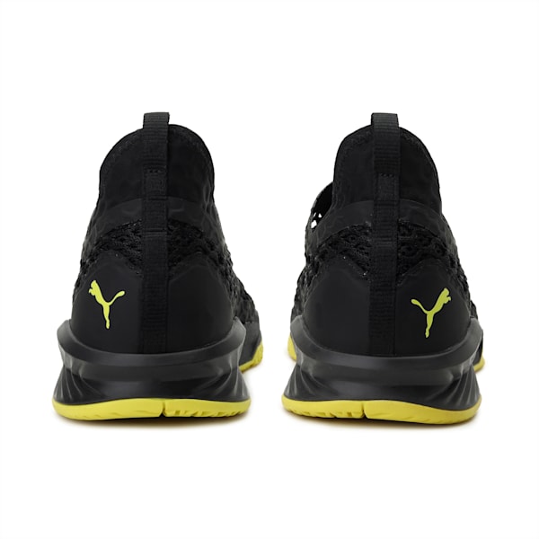 IGNITE XT NETFIT Women's Training Shoes, Puma Black-Nrgy Yellow, extralarge-IND