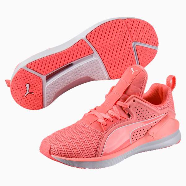 Fierce Lace Core Women's Training Shoes, Nrgy Peach-Puma White, extralarge-IND