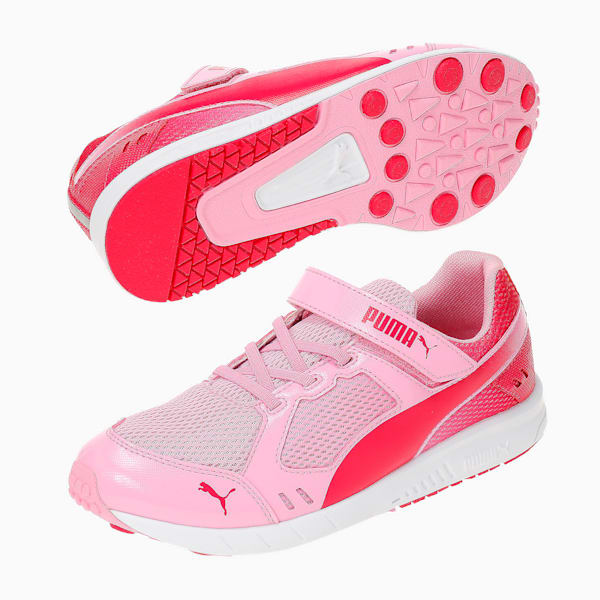キッズ プーマ スピードモンスター V3 スニーカー 17-24cm, PRISM PINK-BRIGHT ROSE, extralarge-JPN