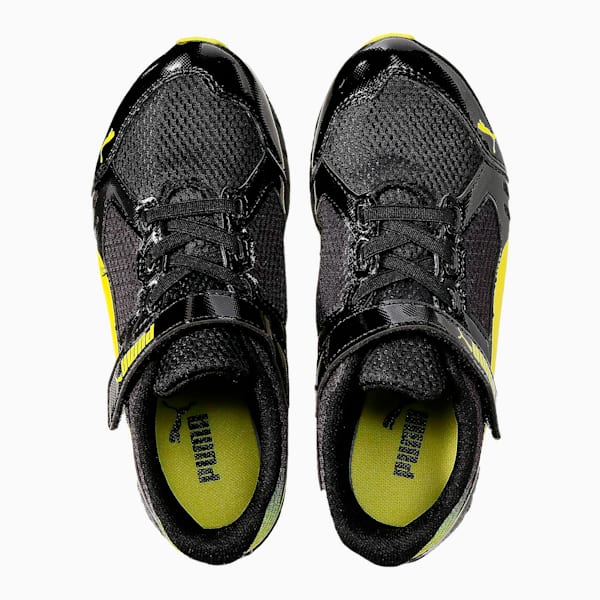 キッズ プーマ スピードモンスター V3 スニーカー 17-24cm, Puma Black-Fluo Yellow