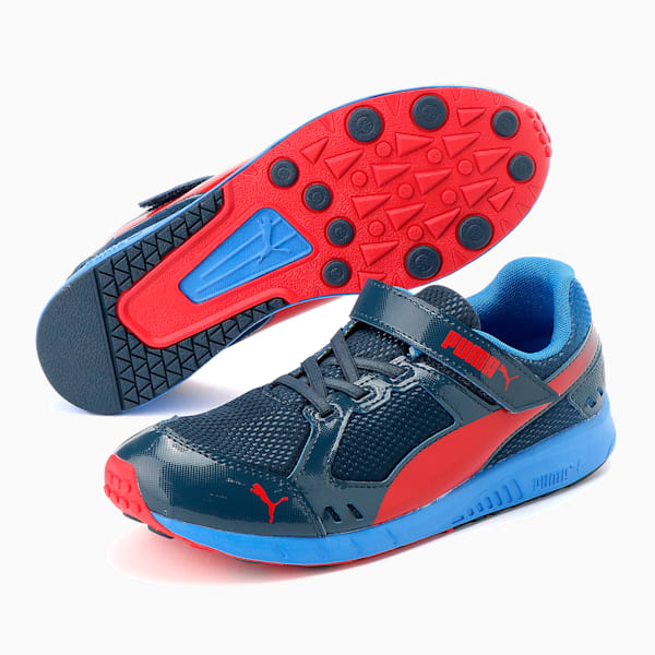 キッズ プーマ スピードモンスター V3 スニーカー 17-24cm, Spellbound-High Risk Red, extralarge-JPN
