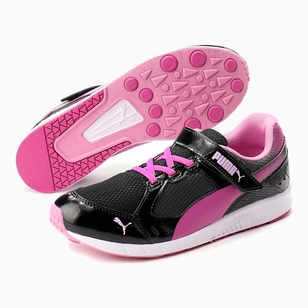 キッズ プーマ スピードモンスター V3 スニーカー 17-24cm, Puma Black-Deep Orchid