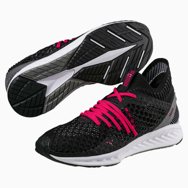 IGNITE NETFIT Women's Running Shoes, Puma Black-QUIET SHADE-Love Potion, extralarge-IND