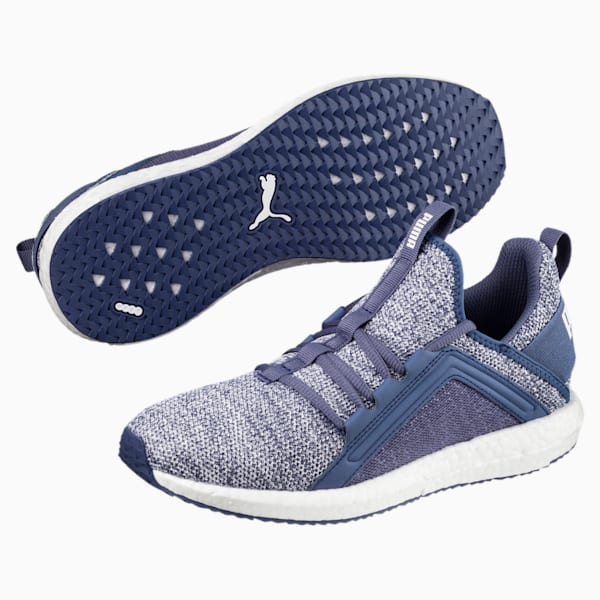 Mega NRGY Knit Women's Running Shoes, Blue Indigo-Puma White, extralarge-IND