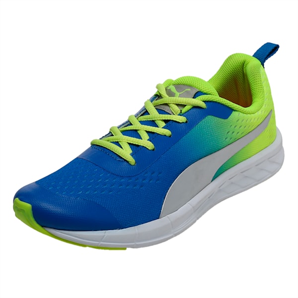 Radiance Unisex Running Shoes, Royal Blue-Puma Silver-Safety Yellow, extralarge-IND