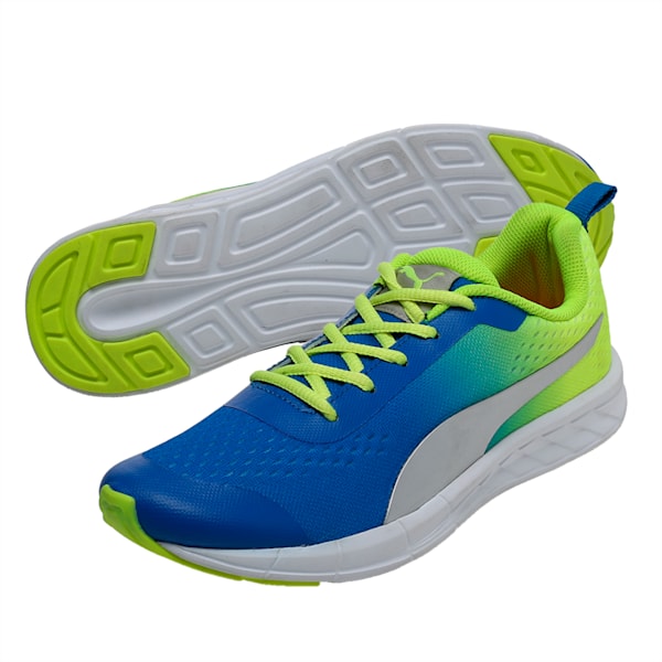 Radiance Unisex Running Shoes, Royal Blue-Puma Silver-Safety Yellow, extralarge-IND