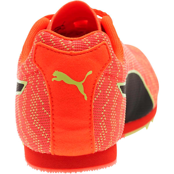 Puma evoSPEED Star 8 Big Kids' Track Spikes Shoes, Black/White/Red, 4