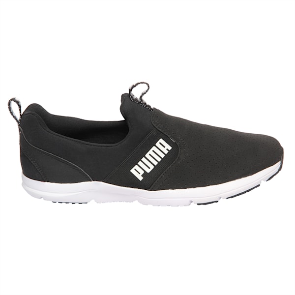 PUMA Flex XT Slip On Women's Training Shoes, Puma Black-Puma White, extralarge-IND