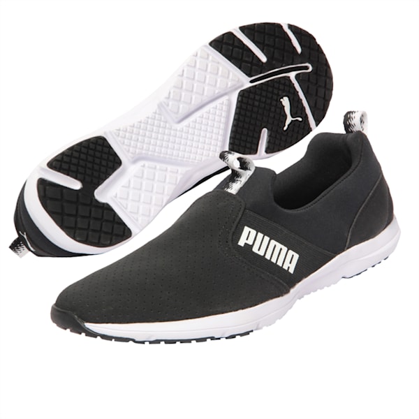 PUMA Flex XT Slip On Women's Training Shoes, Puma Black-Puma White, extralarge-IND