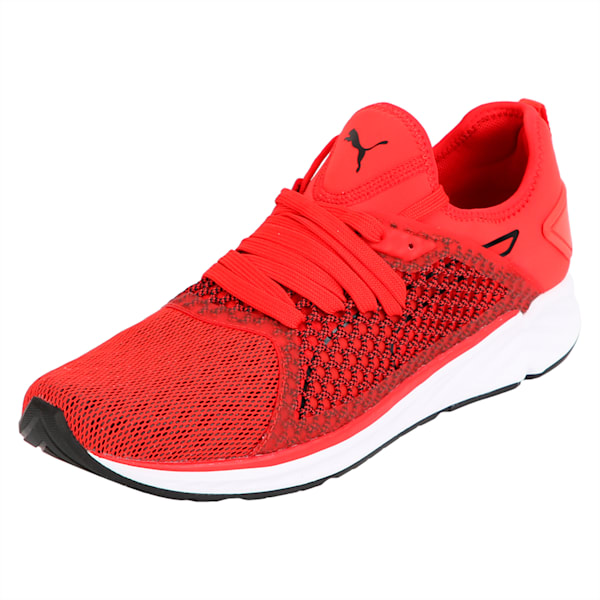 IGNITE 4 NETFIT Men's Running Shoes, Flame Scarlet-Puma Black, extralarge-IND