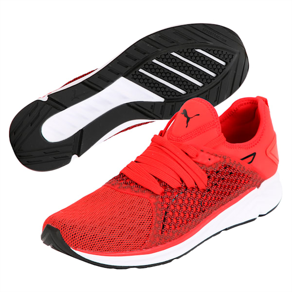 IGNITE 4 NETFIT Men's Running Shoes, Flame Scarlet-Puma Black, extralarge-IND