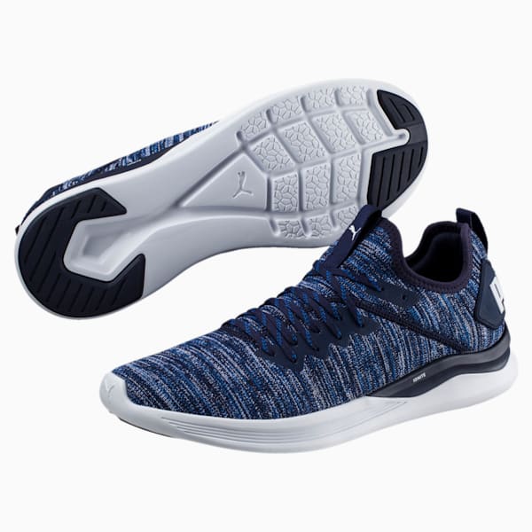 IGNITE Flash evoKNIT Men's Training Shoes, Peacoat-Turkish Sea-Puma White, extralarge
