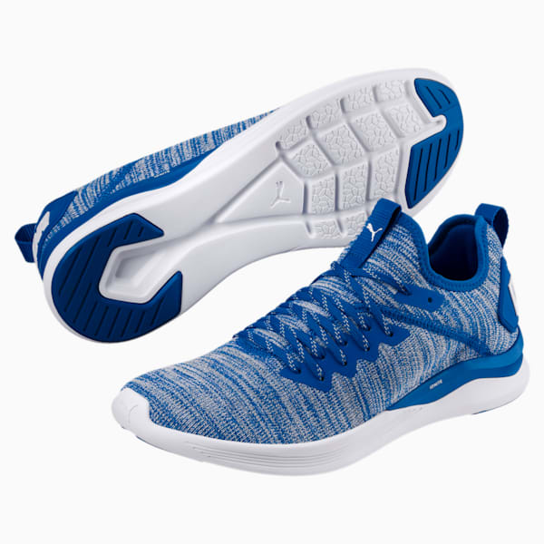 IGNITE Flash evoKNIT Men's Training Shoes, Strong Blue-Puma White, extralarge