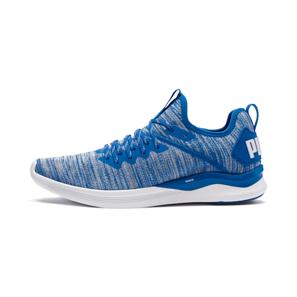 IGNITE Flash evoKNIT Men's Training Shoes, Strong Blue-Puma White, extralarge