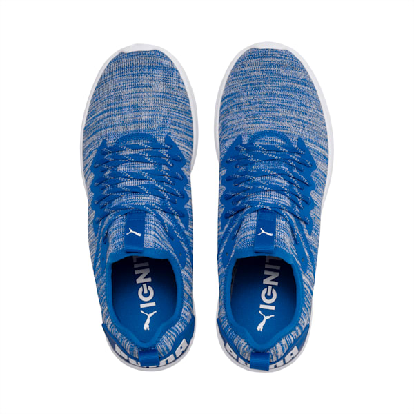 IGNITE Flash evoKNIT Men's Training Shoes, Strong Blue-Puma White, extralarge