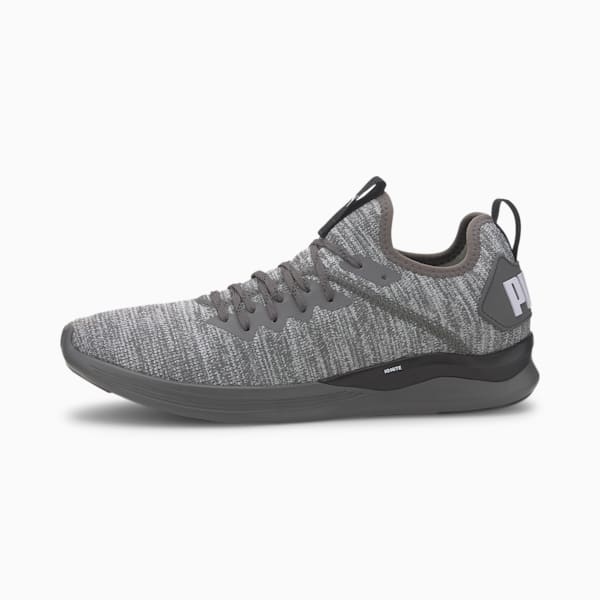 IGNITE Flash evoKNIT Men's Training Shoes, CASTLEROCK-Puma Black-Puma White, extralarge
