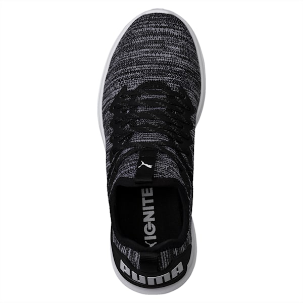 Ignite Flash evoKNIT Women's Running Shoes, Puma Black-Asphalt-White, extralarge-IND