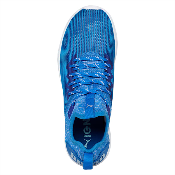 IGNITE Flash Stripped Men's Running Shoes, Turkish Sea-Puma White, extralarge-IND