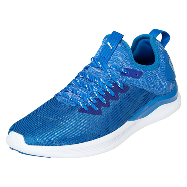 IGNITE Flash Stripped Men's Running Shoes, Turkish Sea-Puma White, extralarge-IND
