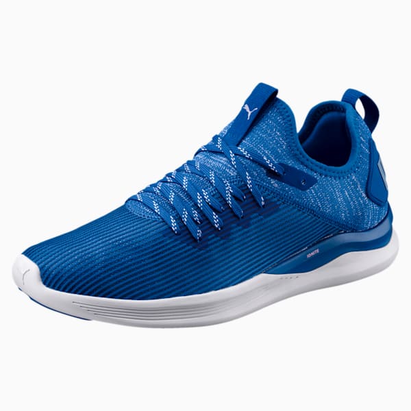 IGNITE Flash Stripped Men's Running Shoes, Turkish Sea-Puma White, extralarge