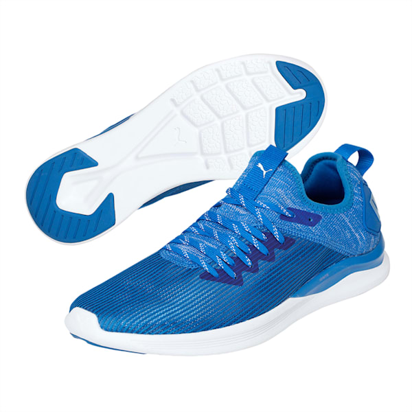 IGNITE Flash Stripped Men's Running Shoes, Turkish Sea-Puma White, extralarge-IND