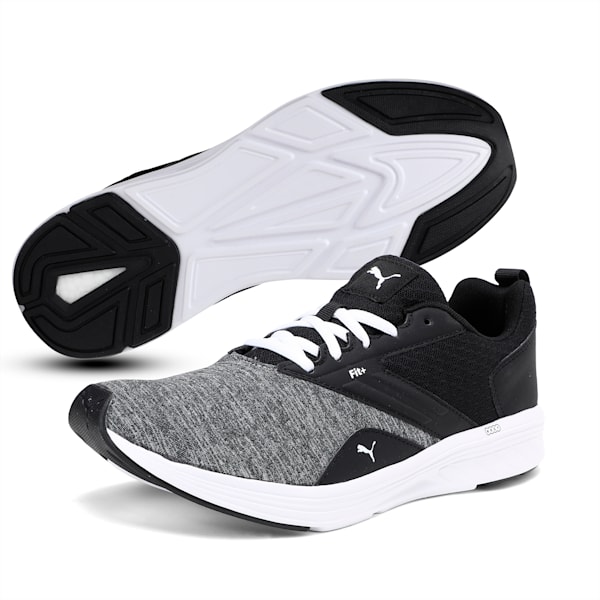NRGY Comet Unisex Running Shoes, Puma White-Puma Black, extralarge-IND