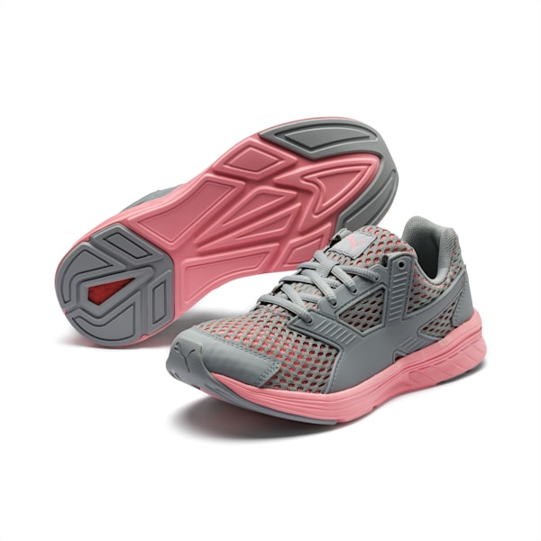 NRGY Driver Running Shoes, Quarry-Soft Fluo Peach, extralarge