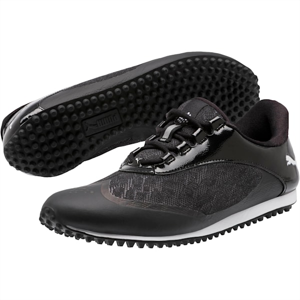 Summer Cat Sport Women’s Golf Shoes, Black-White, extralarge