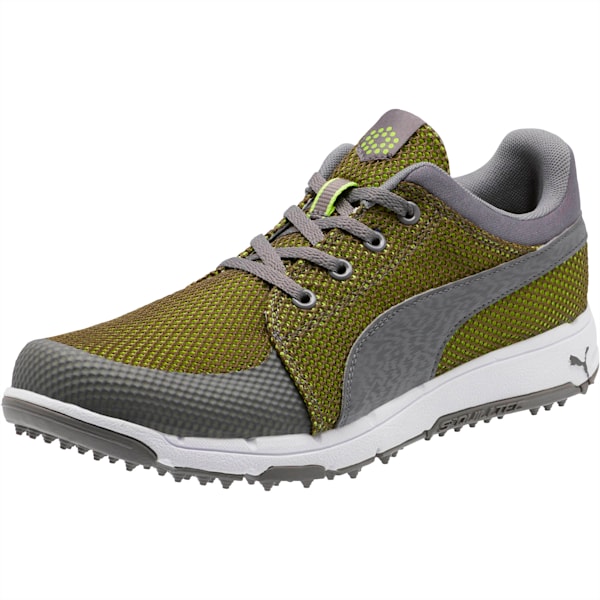 GRIP Sport Tech Men’s Golf Shoes, QUIET SHADE-QUIET SHADE-Acid Lime, extralarge